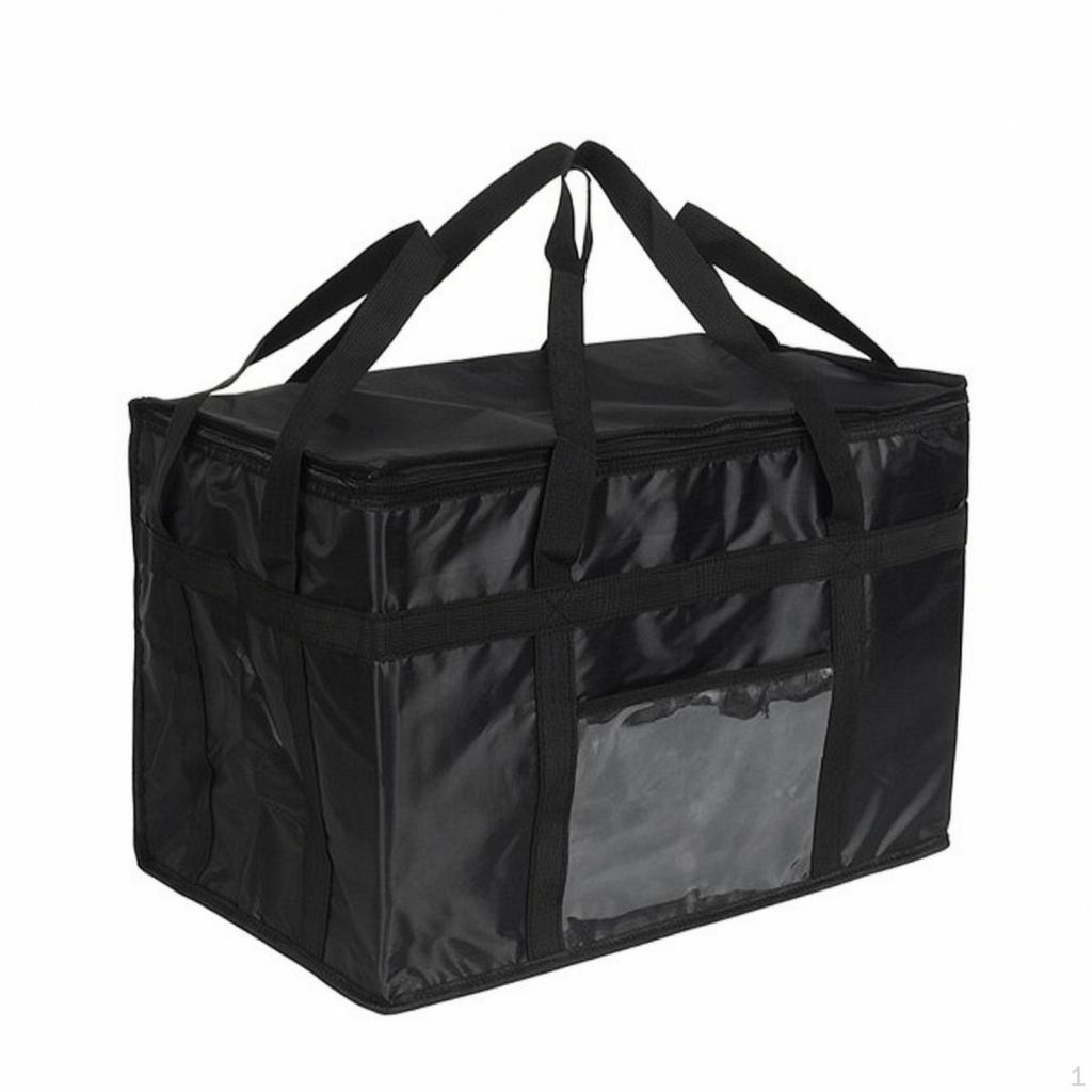 Insulated Food Delivery Bag Portable with Pocket Zippered for Caterers, Grocery
