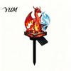 Atmospheric Night Garden Decor Dragon Solar Light, Fantasy Yard Stake, Waterproof Resin Decorations Statue Pathway Light for Lawn Patio Automatic