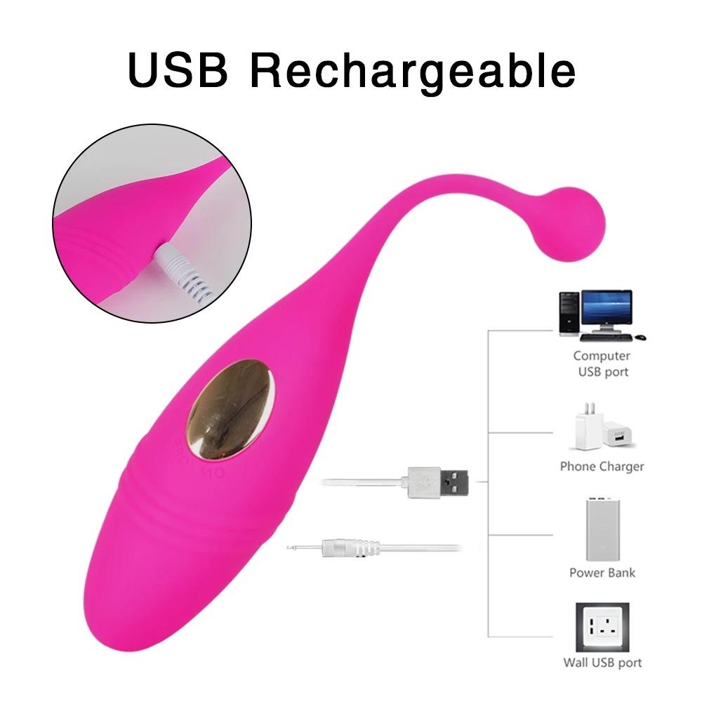 Women's Jumping Egg Vibration Masturbation Device Wireless Remote Control USB Charging Fun Silicone Waterproof Toy Adult Products