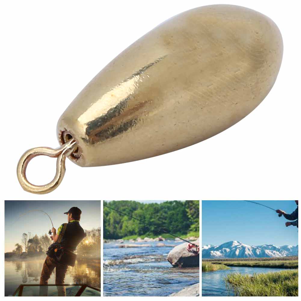 5pcs Bag Outdoor Fishing Copper Sinkers Weights Anglers Tackle Accessory (5g)