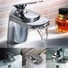 Waterfall Taps Bathroom Basin Sink Mono Mixer Chrome Cloakroom Tap Elegance