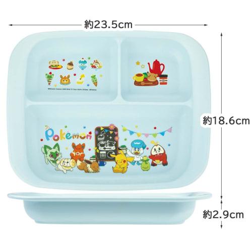Skater Baby Lunch Plate, Antibacterial Plastic, 470ml, Pokemon Design, XP7AG-A
