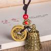 Bell Auspicious Gourd Fengshui Car Keyring Jewelry Findings Keychain Components Brass KeyChains