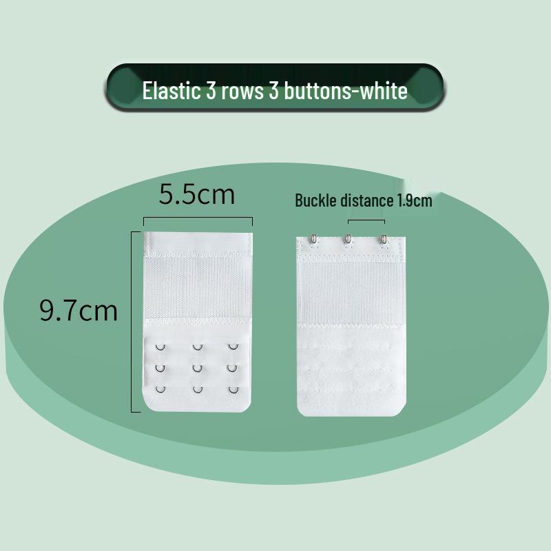 Elastic Bra Extender with Stainless Steel Hooks - Universal Full-Size Bra Back Closure