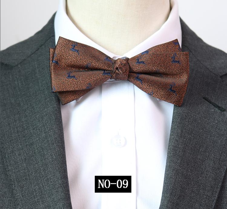 Pattern Bow Tie Men'S Banquet Business Wedding Groom Best Man Gentleman'S Dress Studio Burgundy Navy Bow