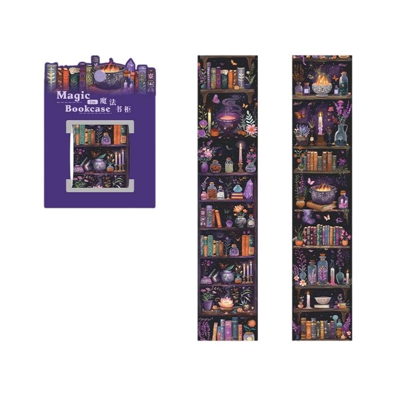 6Rolls Bookshelf Decorative PET Tape 40mmX2m Scrapbooking Sticker For Journal Planner Notebook Photo Album Decoration