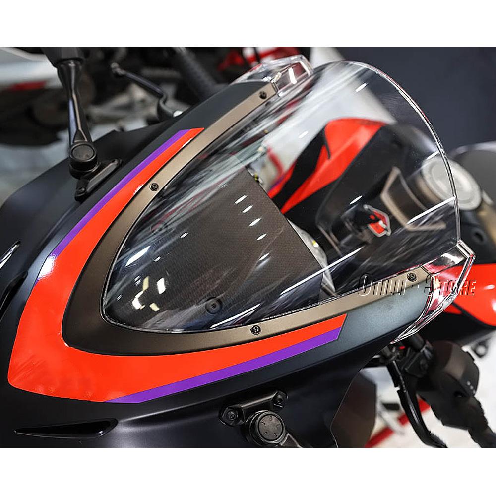 Motorcycle Touring Windshield Windscreen Wind Screen Deflectors Viser Visor For Aprilia RS 457 Rs457 RS457 2024 2025