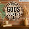 2D Flat, 1pcDecorative Signs & Plaques 1pc of 7.87x7.87 Inch Aluminum Vintage Signage: 'This Is God's Country' - Outdoor Decoration for Gardens