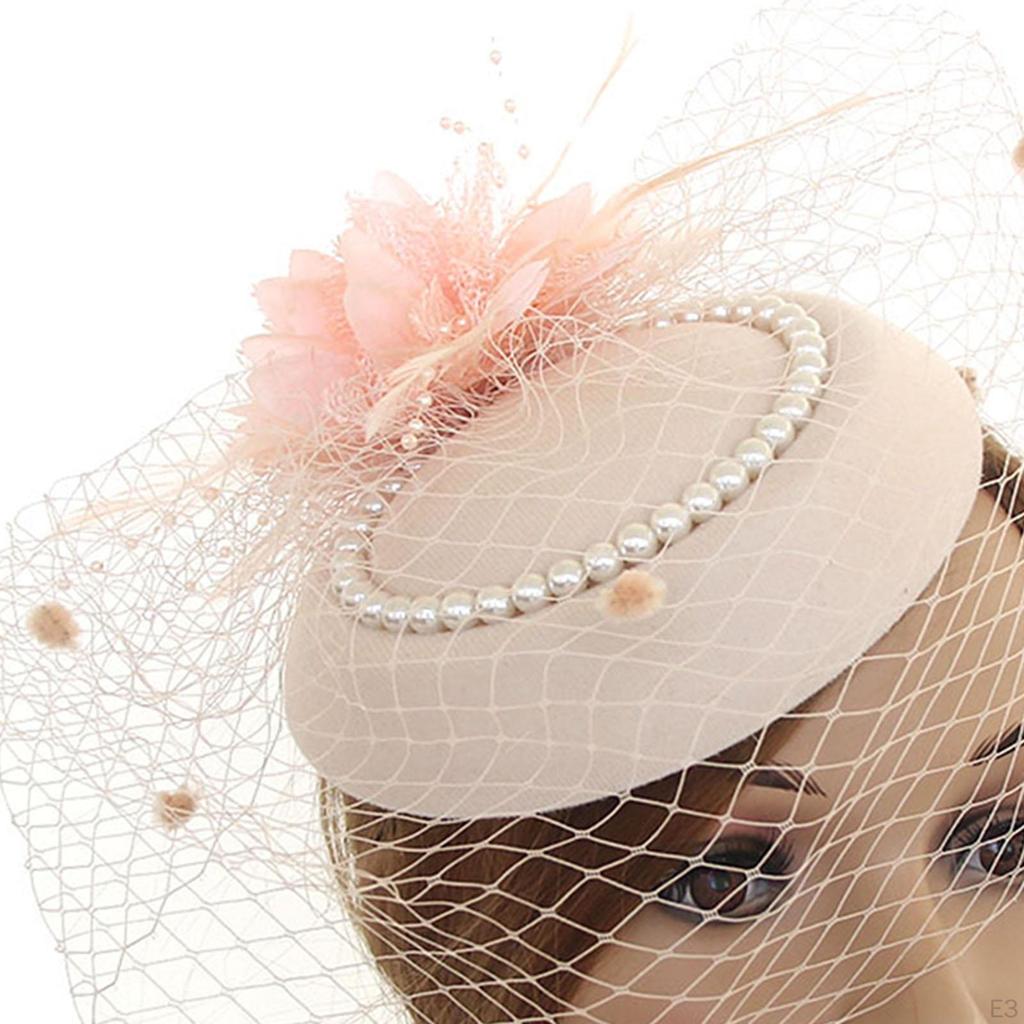 Fascinators Hat Yarn Bridal Headpiece for Church Banquet Halloween