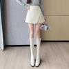 Women's High Waist Wool Pleated A-line Skirt with Anti-exposure Shorts - 2025 Autumn/Winter Collection