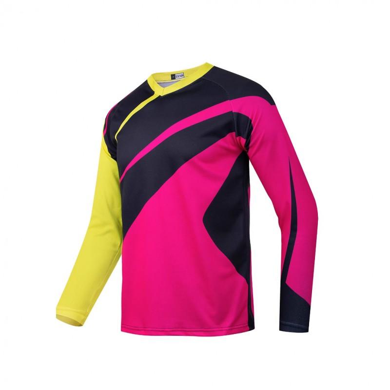 Mens Long Sleeve Cycling Jersey Loose Fit Sports Shirt Mountain Bike Off-Road Riding 2025
