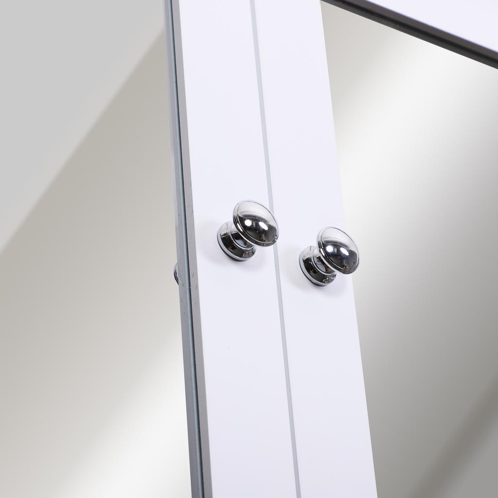 Wall-mounted Bathroom Cabinet Mirror Door Organiser Storage Shelves Living Room White