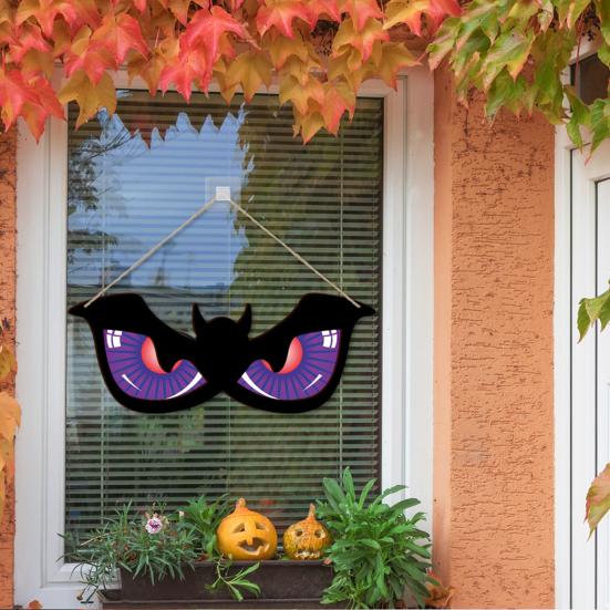 Halloween LED Eye Light Decoration Large Wooden Glowing Flashing Eye Light with 8 Color Modes for Bushes Trees Windows Yard Halloween Decor