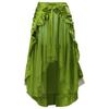 Gothic Steampunk Asymmetrical Hem Midi Skirt Vintage Renaissance Pirate Style Women