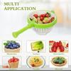 2025 NEW Folding Salad Spinner with Collapsible Handle Fruit Vegetable Centrifuge Drainer Basket Space Saving Kitchen Tool