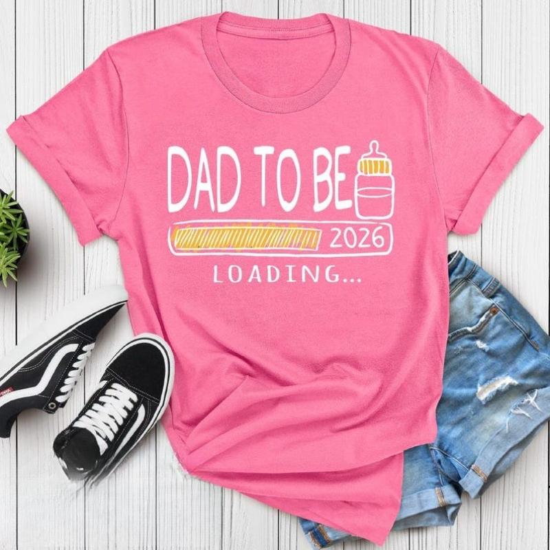 Dad To Be 2026 Shirt Promoted To Daddy Tee New Father Gift Pregnancy AnnounceUnisext TShirt Daddy Est 2026 Cotton Shortsleev S