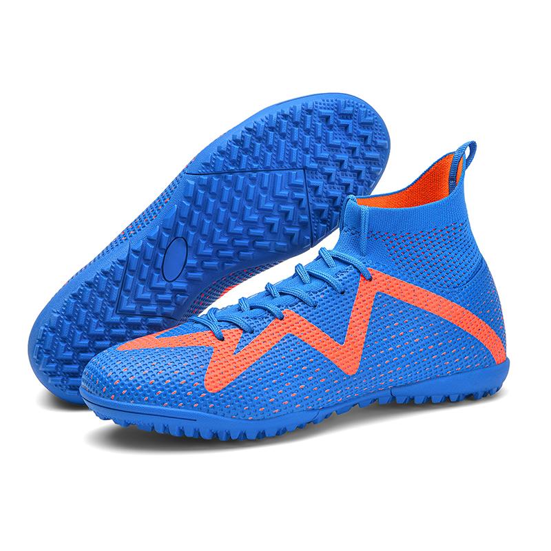 35-47 Hochwertige hochwertige Jugend-Fußballschuhe für Herren Broken Nails Herren-Schnürstiefel aus Gummi mit weichem Boden und großen Fußballschuhen