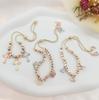 Elfic Cross Pendant 6MM Beaded Catholic Copper  Rosary  Necklace Religion Jewelry Christ Virgin Mary Bracelet Charms