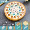 Handmade DIY Mosaic Cup Mat Bottom Bamboo Pad Heart Square Coaster Parent-Child Early Education Free Creation Handicraft Toys