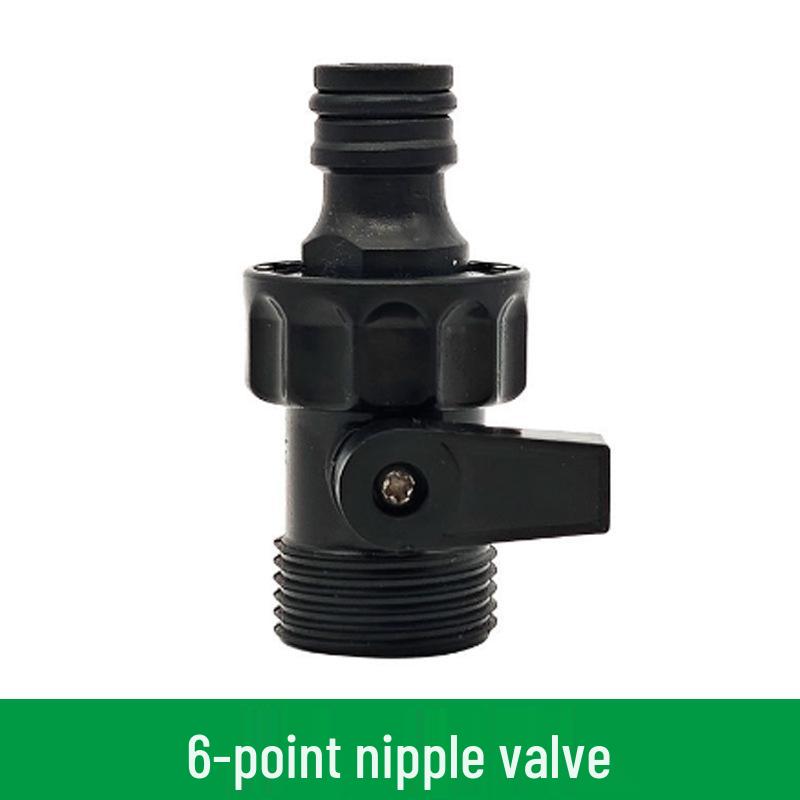 6-Point Lawn Water Valve with 1-Inch Connector for Quick Landscaping