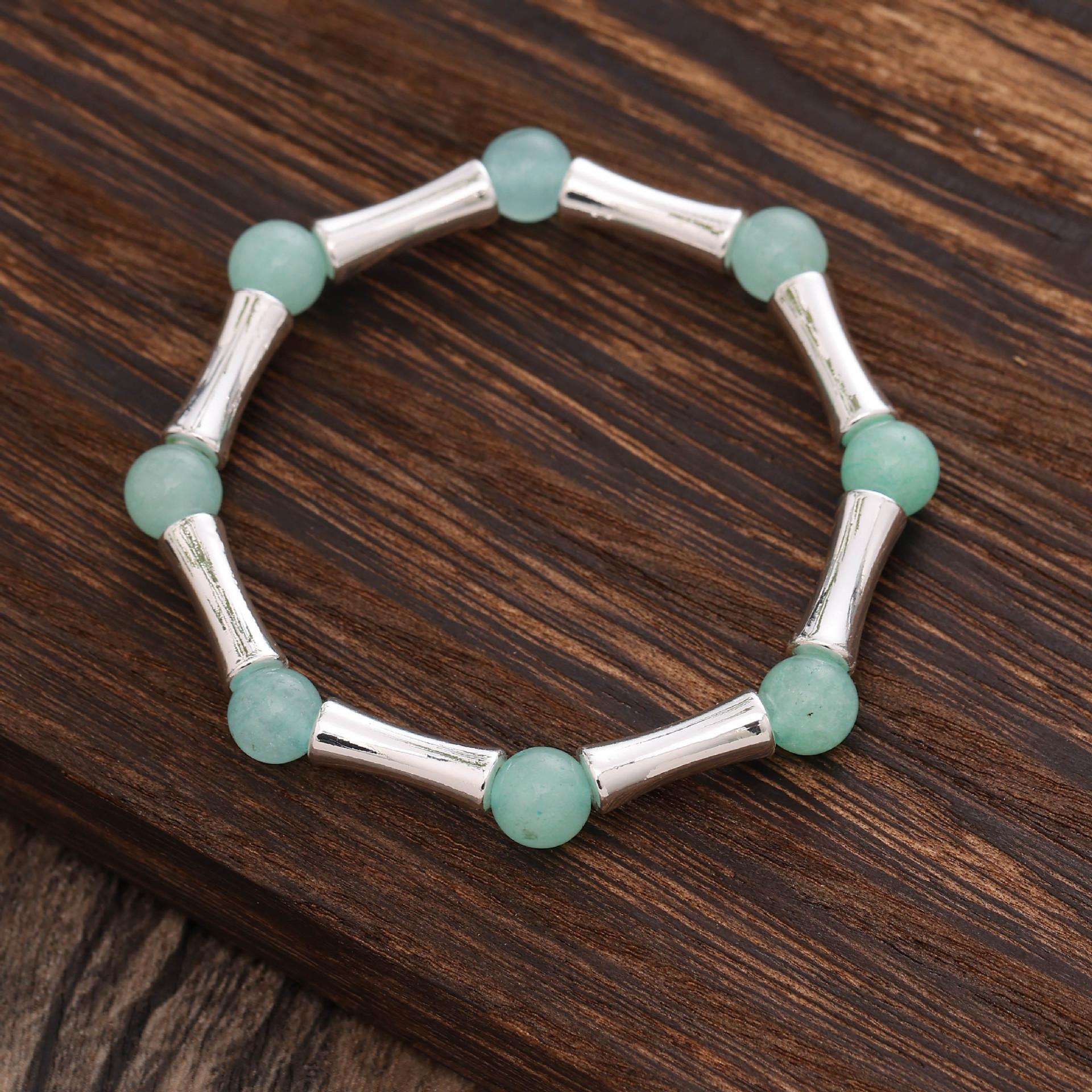 

Натуральный кристалл огранки «грань», бусины, эластичный браслет из бамбука, высококачественные мужские и женские универсальные кристальные украшения