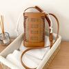 Vintage Hollow Women Shoulder Bag  Handbags PU Leather Summer Solid Color lady Crossbody Bag small phone wallet