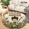 Hunter X Hunter Round Area Rug Carpet Rug For Living Room Bedroom Sofa Playroom Decor Nonslip Floor Mat