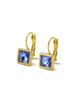 CARLIDANA Minimalist Women New Square Clip Earrings Tarnish Free 18k Gold Plated Stainless Steel Colorful Zircon Hoop Earrings