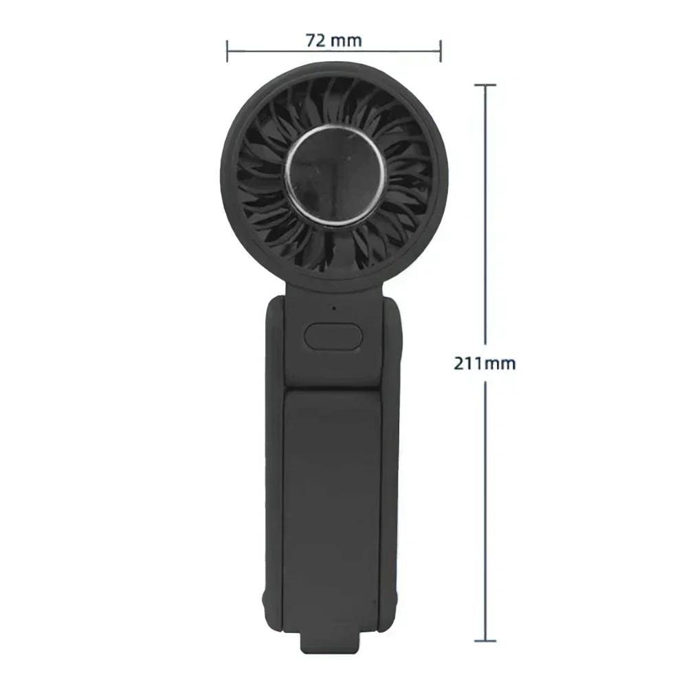 Portable Handheld Fan with Dual Folding Feature Low Noise Operation and Adjustable Speeds for Convenient Use Anywhere