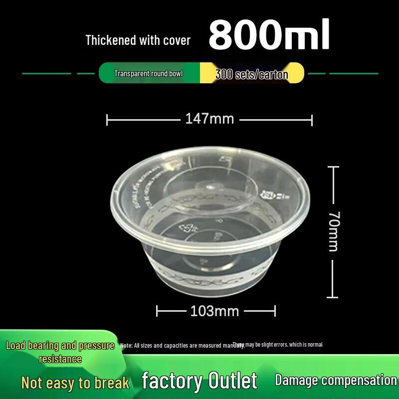 

Zhilu 800ml Round Disposable Microwaveable Food Container