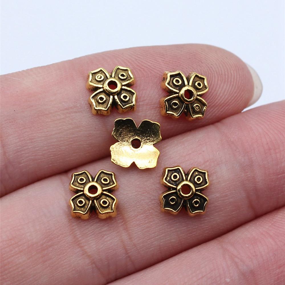 

Мини-торовые бусины-разделители Аксессуары Части Женские украшения Творческие предметы A72-50pcs-7x7mm