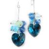 [K8049] - Pendientes de diseño 'Mineralia' love azul