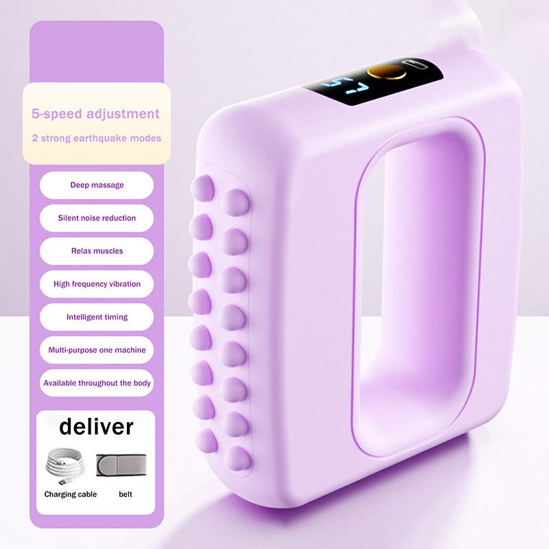 

Electric Fascia Ring Massager Full Body Slimming Deep Tissue Vibration Massage With Belt Adjustable For Fat Burning&Shaping фіолетовий