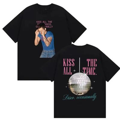 Harry Styles Kiss All The Time Tour 2026 T-shirt Homme Vintage Oversize Coton Tee Unisexe Haute Qualité Y2K Manches Courtes T-shirt