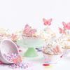 13 Stück Rosa Schmetterling Kuchen Topper Happy Birthday Kuchen Topper 3D Schmetterlingsdekorationen für Mädchen Shower Geburtstagstortendekorationen
