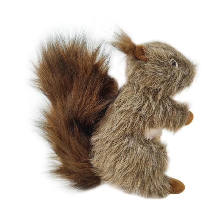 Plush Squirrels Shape Dog Toy Realistic Animal Design For Boredom Elimination And Teeth Cleaning Activity