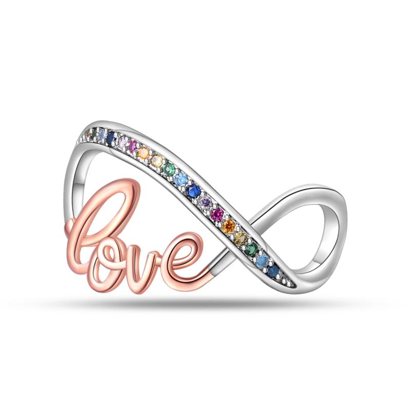 Copper Romantic Lover In Spring Charms Beads Colorful Flower Butterfly Dangle Fit Original Bangle Bracelet Diy Jewelry Gift