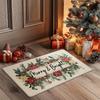 Weihnachts-Fußmatte Rot Weihnachtsmann Outdoor und Indoor Lebkuchenmann Teppich Neujahr 2026 Frohe Weihnachten Heimdekoration Fußmatte