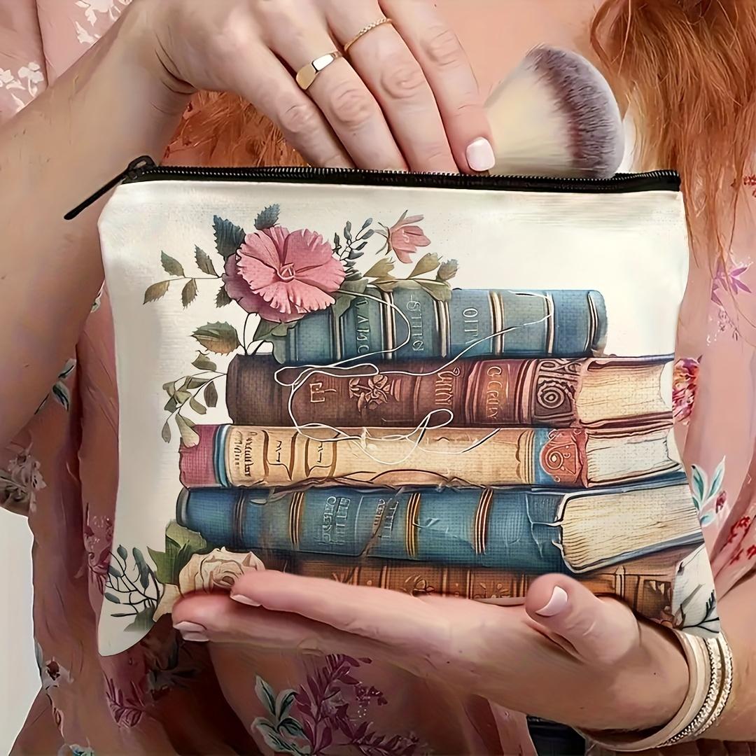 

1pc Hot Selling Vibrant Floral Book Makeup Bags Makeup Storage Bag Aesthetic Accessory Travel for Women Multi-functional Bags