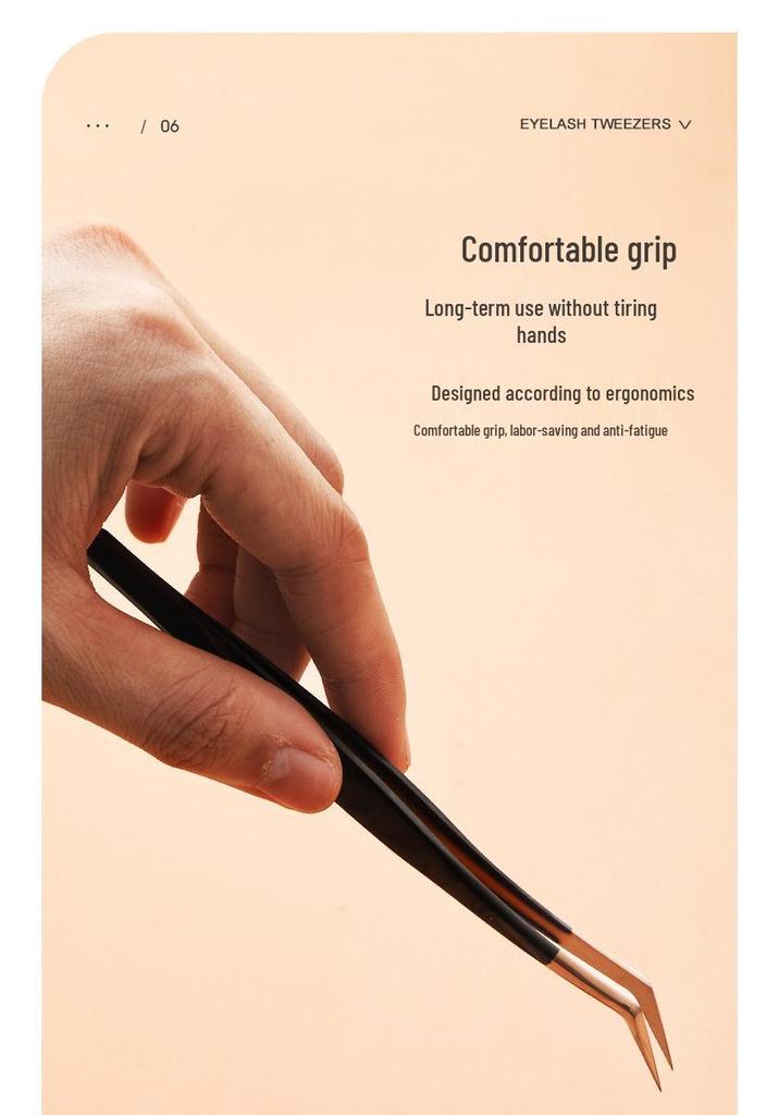 Stainless Steel Black Gold Feather Dolphin Tweezers for Beauty and Manicure