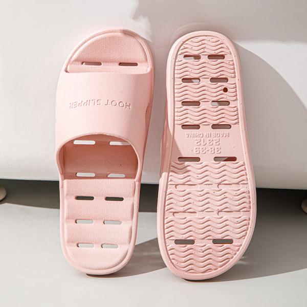 EVA Anti Slip Sole Leaking Slippers for Men's Indoor Home Soft Sole, Hollowed Out Quick Drying Hotel Bathroom Slippers