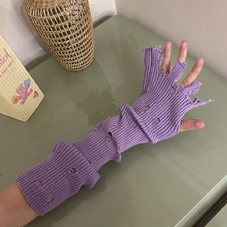 Hollowout Knit Gloves Fashion Women Accessory Fingerless Gloves Y2K Arm Decors