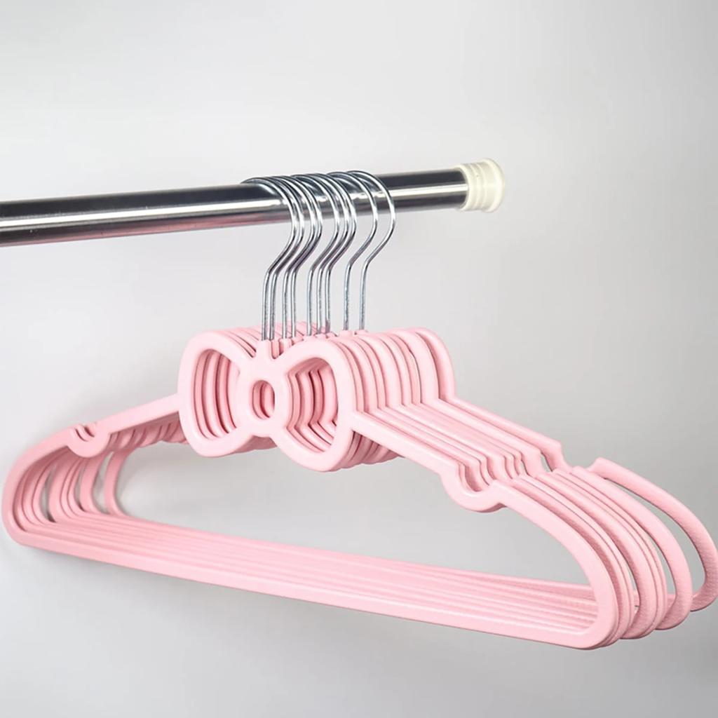 3pcs - New Cute Bow Pattern Hanger, Suitable for Home Bedroom Sorting and Dry Storage Hanging Bracket