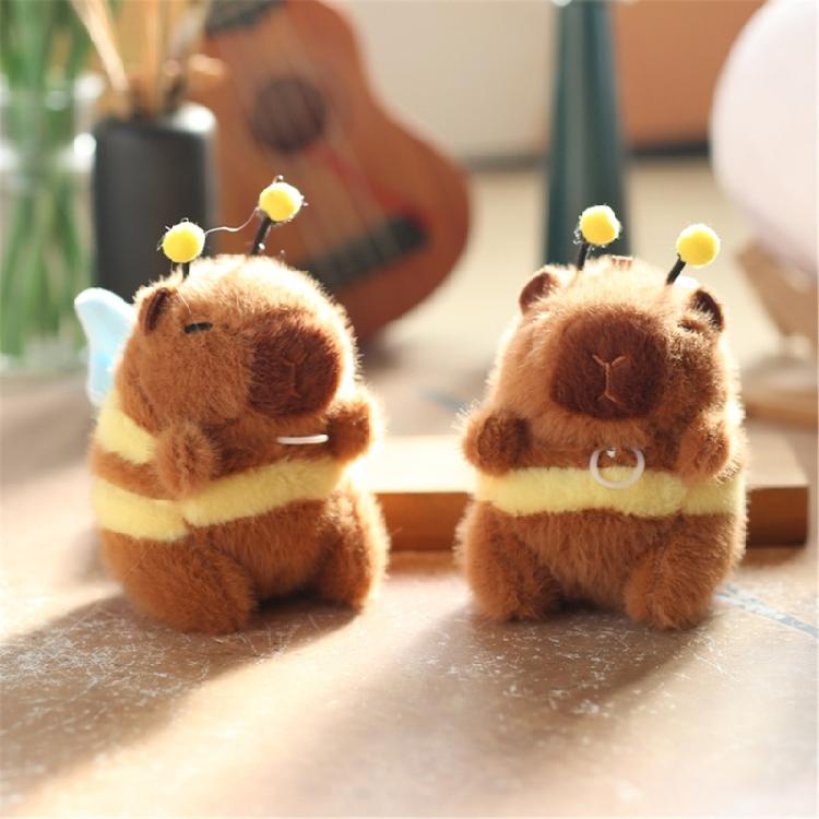 Lovely Capybara Cartoon Plush Toy for Kids Keychain Funny Capybara Cartoon Flapping Wing Soft Charm Stuffed Capybara Toy