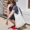 Pleated Lacy Hobo Bag_White