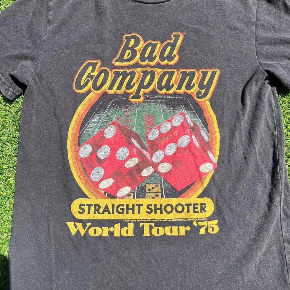 Bad Company 1975 Мировой Тур Футболка Репринт Двусторонняя Полный Размер Унисекс Футболка M