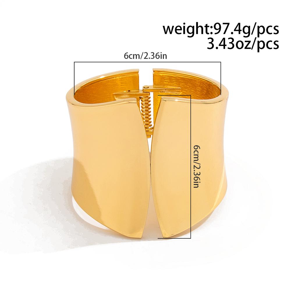 Ingemark 6 Styles Tendance Punk Asymétrique Lisse Bracelets à Ressort Mode Féminine Déclaration Large Manchette Bracelet Steampunk Bijoux Hommes