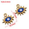 2pcs Stainless Steel Dark Blue Enamel Retro Anklet Charm Bohemia Pendant Base for DIY Earring Necklace Vacation Jewelry Findings