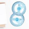 Protractor Ruler Rotatable Easy To Read Portable Clear Scale Wide Application Labor-saving Plastic Angle Protractor with 360 Degree Rotating Pointer
