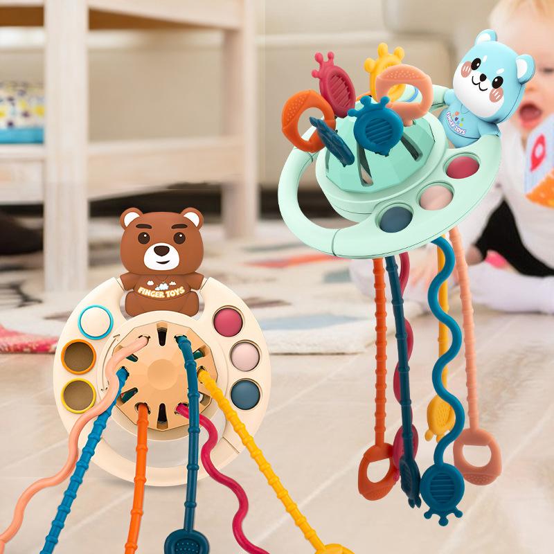 Pull String Interactive Teething Toy For Boy Girl Sensory Educational Boy Girl Toy Fun Early Learning Activity For Boys Girls